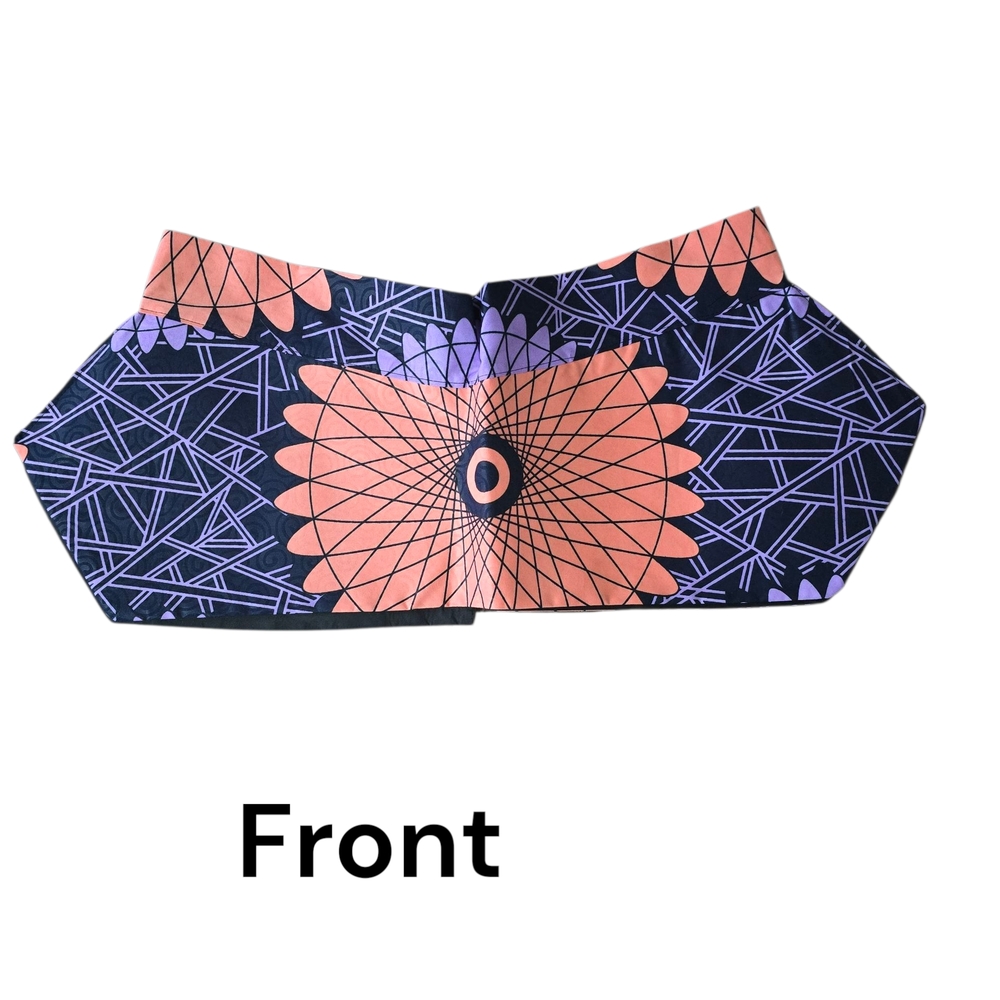 Geometric Patterned Skirt in Pink and Blue